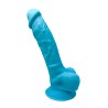 Gode double densité bleu 17,5 cm - SilexD