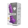 Gode double densité violet 17,5 cm - SilexD