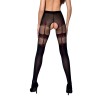 Collants ouverts TI017 20/40 deniers - noir
