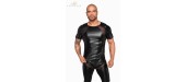 T-shirt wetlook et filet H056