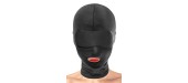 Cagoule BDSM bouche ouverte - Fetish Tentation