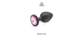 Plug bijou silicone noir L - Hidden Eden