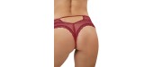 Tanga bordeaux dentelle - Paris Hollywood