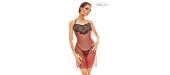 Robe lingerie rouge et noire Fantasme - Anaïs
