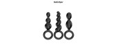 Set de 3 plugs noirs Booty Call - Satisfyer