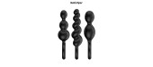 Set de 3 plugs noirs Booty Call - Satisfyer