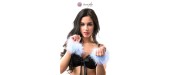 Menottes marabou bleu - Secret Play