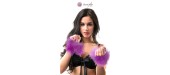 Menottes marabou violet - Secret Play