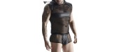 T-shirt à capuche wetlook et mesh - Regnes