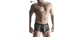 Boxer noir wetlook et mesh - Regnes