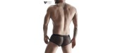 Boxer noir wetlook et mesh - Regnes