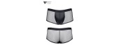Boxer noir wetlook et mesh - Regnes