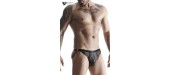 Jock strap noir wetlook et résille - Regnes