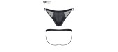 Jock strap noir wetlook et résille - Regnes