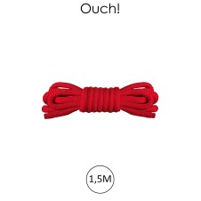 Mini corde de bondage 1,5m rouge - Ouch