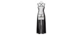 Set déshabillé tulle et dentelle 2 pièces - Grey Velvet