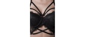 Ensemble lingerie dentelle harnais 3 pièces - Grey Velvet