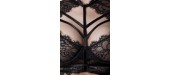 Set érotique jupe à jarretelles et top dentelle - Grey Velvet
