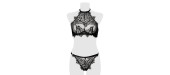 Ensemble bustier et string dentelle - Grey Velvet