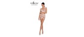 Robe nue résille BS089 - Blanc