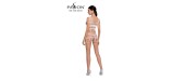 Robe nue résille BS089 - Blanc