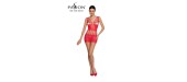 Robe nue résille BS090 - Rouge