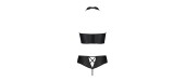 Bustier et string faux cuir Nancy - Passion