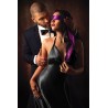 Bandeau BDSM satin pourpre - Sweet Caress