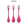 Kit d'entrainement pelvien Yoni Power 1 Rouge - Satisfyer
